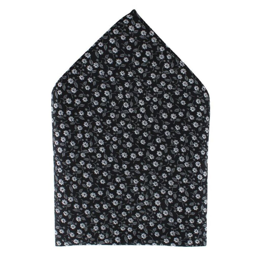 Ascentix Metallic Flowers and Leaves Pocket Square